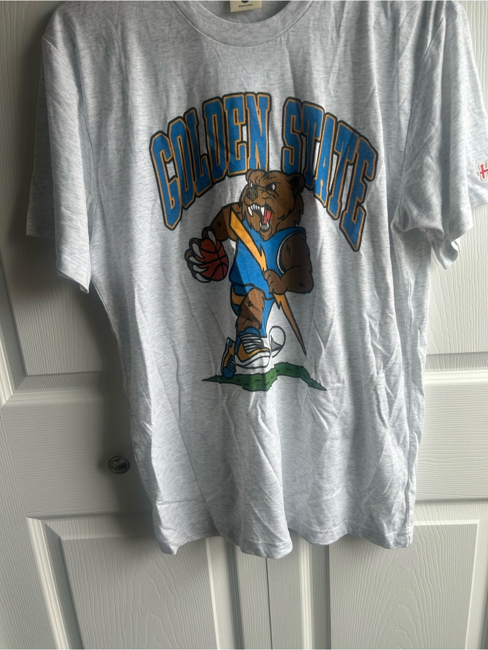 Retro Golden State Warriors Homage T-Shirt - Size Medium - Rare Bear Mascot